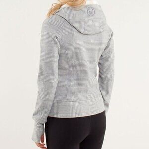 Lululemon Scuba Hoodie Glen Check Polar Cream Silver Slate Size 4
